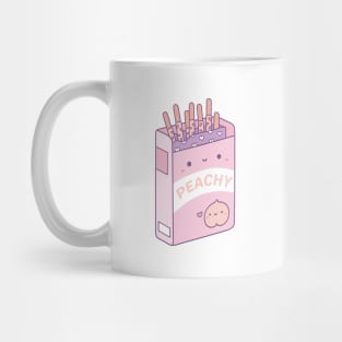 Cute Peach Peachy Biscuit Sticks Snack Mug